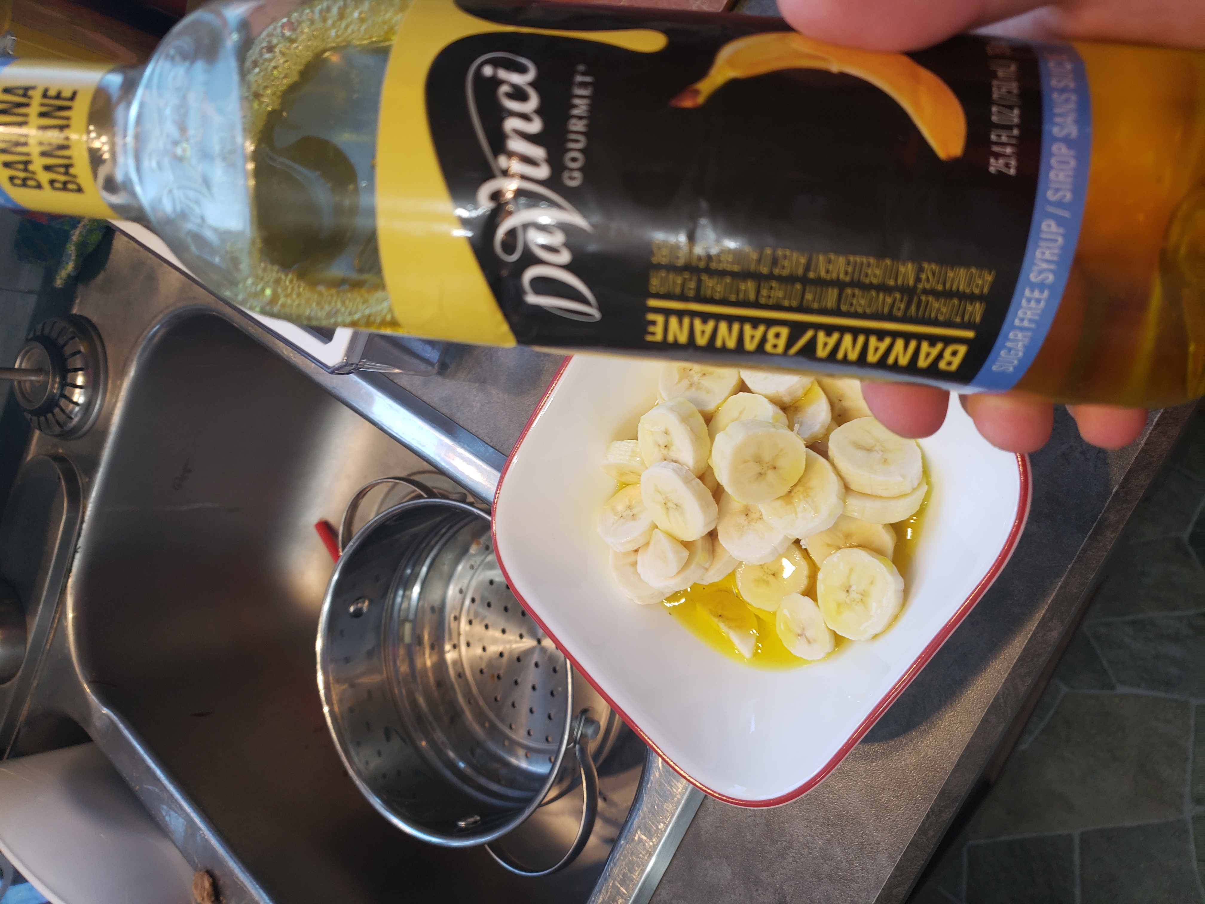 Marinating The Bananas With Banana Syrup