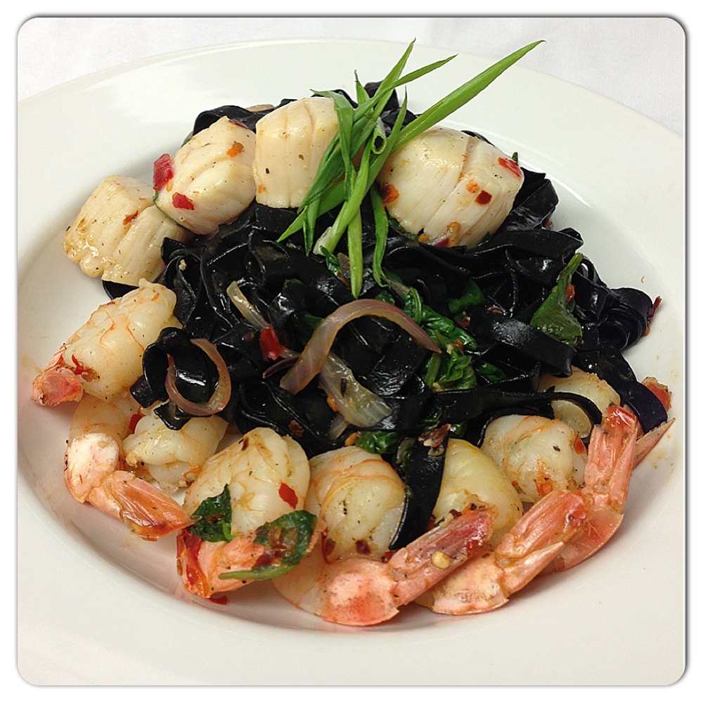 Spicy Black Ink And Seafood Pasta